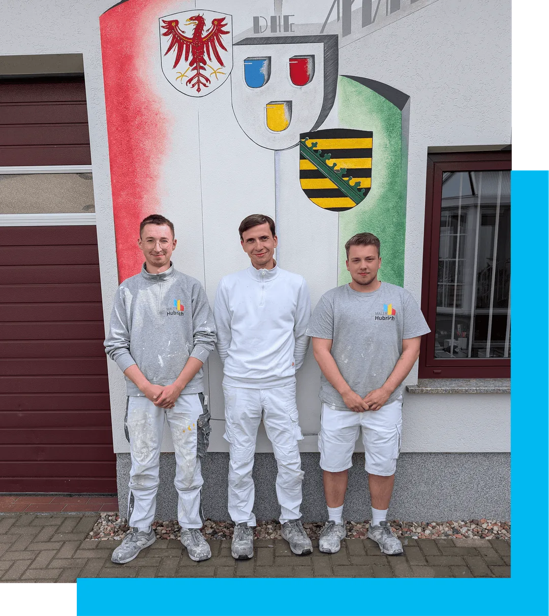 Marcel Hubrich mit seinem Team